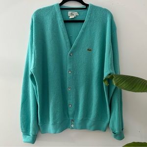 Lacoste - vintage cardigan - mint green